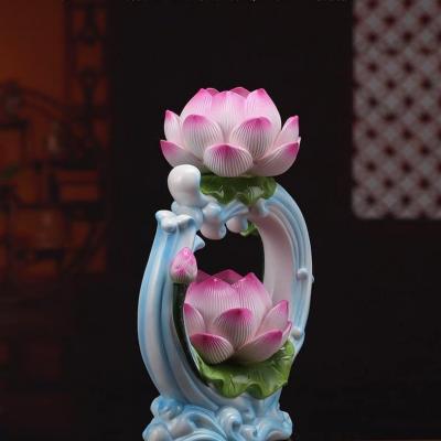 ĐÈN SỨ HOA SEN 2 TẦNG DÂNG BÀN THỜ PHẬT